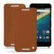 Custodia in pelle LG Nexus 5X - Marron ( Nappa - Pantone 1615C ) 