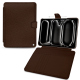 Apple iPad Pro 11 (2024) leather wallet case - Châtaigne ( Pantone #1b1107 ) 