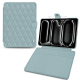 Custodia a portafoglio in pelle per Apple iPad Pro 11 (2024) - Bleu ciel - Couture ( Nappa - Pantone #abcae9 ) 