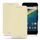 Housse cuir LG Nexus 5X - Beige ( Nappa - Pantone 7502C ) 