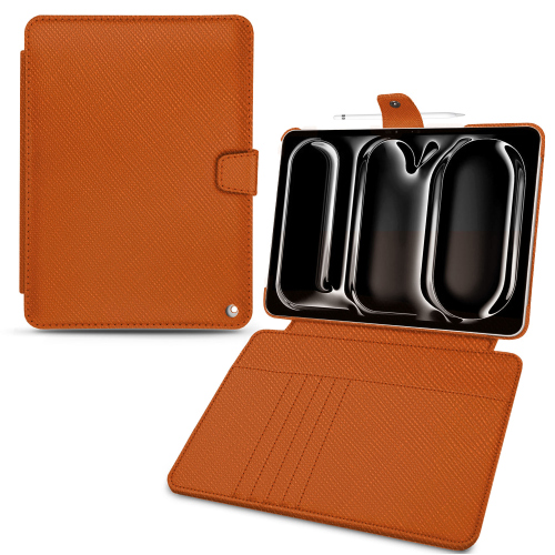 Funda tipo cartera de cuero para iPad Pro 11 de Apple | Noreve: lujo y eleganciaOrange vibrant ( Pantone #e36b39 ) 