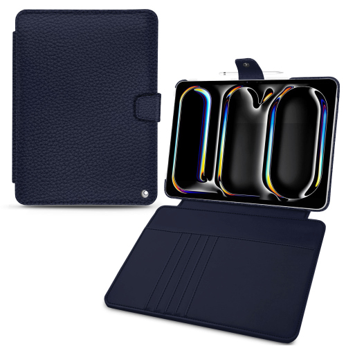 Apple iPad Pro 13 Custodia a portafoglio in pelle | Noreve - Custodia di lusso premiumCobalt ( Pantone #2b253f ) 