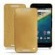 Housse cuir LG Nexus 5X - Or Maïa ( Bologna Hi Gloss Metallic - Pantone 871C ) 