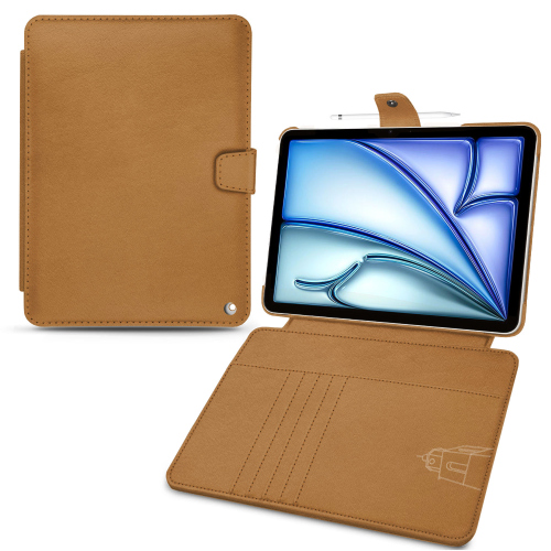 Apple iPad Air 11-inch luxury wallet caseCastan esparciate ( Pantone #824F2A )