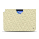 Apple iPad Air leather pouch - Ivoire - Couture ( Pantone #d6d6c6 ) 