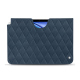 Apple iPad Air leather pouch - Jean vintage - Couture ( Pantone #2f414f  ) 