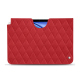 Apple iPad Air leather pouch - Rouge troupelenc - Couture ( Pantone #AB191A )