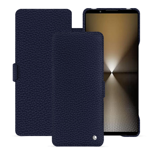 Housse Rabat Horizontal Luxe pour Sony Xperia 1 VI - Noreve | Qualité Supérieure et ÉléganceCobalt ( Pantone #2b253f ) 