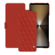 Sony Xperia 1 VI leather case - Papaye - Couture ( Pantone #b54317 ) 