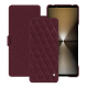 Capa em pele Sony Xperia 1 VI - Lie de vin - Couture ( Pantone #412234 ) 