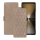 Funda de piel Sony Xperia 1 VI - Taupe vintage - Couture ( Pantone #591d16 ) 