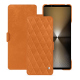 Sony Xperia 1 VI leather case - Mandarine vintage - Couture ( Pantone #d47231 ) 