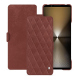 Capa em pele Sony Xperia 1 VI - Passion vintage - Couture ( Pantone #591d16 ) 