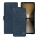 Capa em pele Sony Xperia 1 VI - Jean vintage - Couture ( Pantone #2f414f  ) 