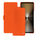 Sony Xperia 1 VI leather case - Orange fluo ( Pantone #ff5406 ) 