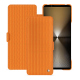硬质真皮保护套 Sony Xperia 1 VI - Abaca arancio ( Pantone #d77540 )