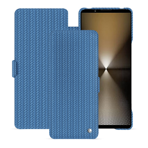 Lussuosa custodia con patta orizzontale per Sony Xperia 1 VI - Noreve | Qualità ed eleganza superioriAbaca ishia ( Pantone #395775 ) 