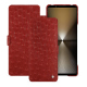 Sony Xperia 1 VI leather case - Autruche ciliegia ( Pantone #a4343a ) 