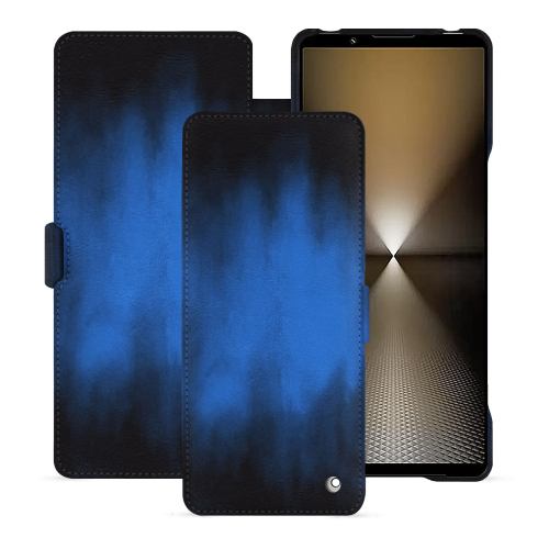 Luxus Klapptasche Horizontal für Sony Xperia 1 VI - Noreve | Höchste Qualität und EleganzBleu Patine