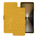 Custodia in pelle Sony Xperia 1 VI - Jaune soulèu - Couture ( Pantone #F3B934 )