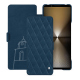 Sony Xperia 1 VI leather case - Blu mediterran - Couture ( Pantone #0E3043 )