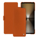 Sony Xperia 1 VI leather case - Orange vibrant ( Pantone #e36b39 ) 