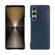Capa em pele Sony Xperia 1 VI - Jean vintage ( Pantone #2f414f  ) 