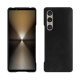Sony Xperia 1 VI leather cover - Onyx ( Noir / Black ) 