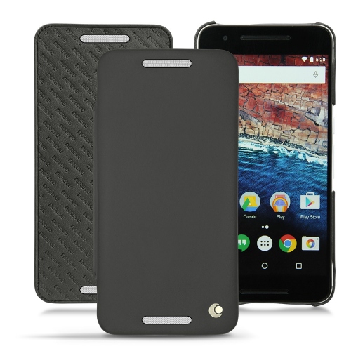 硬质真皮保护套 Huawei Nexus 6P - Noir ( Nappa - Black ) 