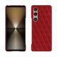 Sony Xperia 1 VI leather cover - Rouge - Couture ( Nappa - Pantone #d50032 ) 