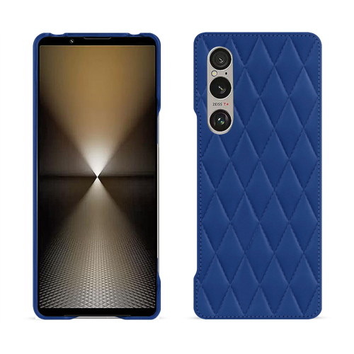 Luxury Back Cover for Sony Xperia 1 VI - Noreve | Elegant and High-End ProtectionBleu océan - Couture ( Nappa - Pantone #15458a) 