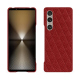 Capa em pele Sony Xperia 1 VI - Tomate - Couture ( Pantone #a61715 )