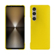 Coque cuir Sony Xperia 1 VI - Jaune fluo ( Pantone #c9ff57 ) 