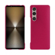 Coque cuir Sony Xperia 1 VI - Rose fluo ( Pantone #ff16b4 ) 