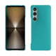 Sony Xperia 1 VI leather cover - Bleu fluo