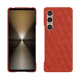 Coque cuir Sony Xperia 1 VI - Arange clouquié - Couture ( Pantone #D33108 )