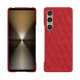 Custodia in pelle Sony Xperia 1 VI - Rouge troupelenc - Couture ( Pantone #AB191A )