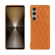 Sony Xperia 1 VI leather cover - Mandarine vintage - Couture ( Pantone #d47231 ) 