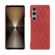 Sony Xperia 1 VI leather cover - Cerise vintage - Couture ( Pantone #a6302e ) 