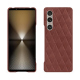 Capa em pele Sony Xperia 1 VI - Passion vintage - Couture ( Pantone #591d16 ) 