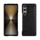 Lederschutzhülle Sony Xperia 1 VI - Autruche nero ( Noir / Black) 