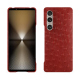 Capa em pele Sony Xperia 1 VI - Autruche ciliegia ( Pantone #a4343a ) 