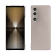 Sony Xperia 1 VI leather cover - Taupe innocent ( Pantone #d6d2c4 ) 