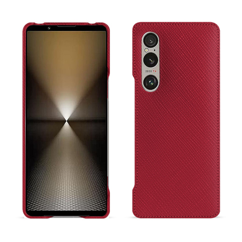 Luxus-Rückschale für Sony Xperia 1 VI - Noreve | Eleganter und hochwertiger SchutzRouge passion ( Pantone #a6192e ) 