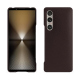 Sony Xperia 1 VI leather cover - Marron envoûtant ( Pantone #4e3629 ) 