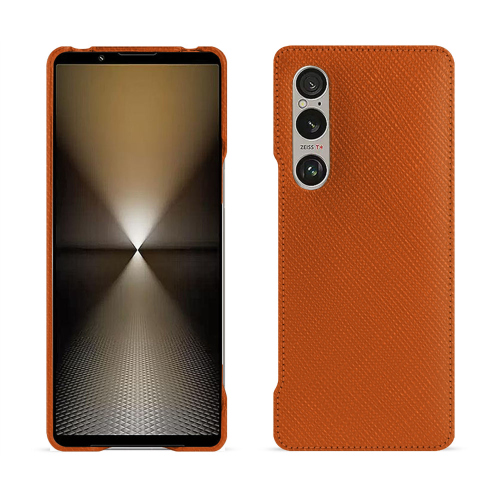Capa traseira de luxo para Sony Xperia 1 VI - Noreve | Proteção elegante e de alta qualidadeOrange vibrant ( Pantone #e36b39 ) 