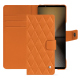 Étui portefeuille cuir Sony Xperia 1 VI - Orange - Couture ( Nappa - Pantone #ff9351 ) 