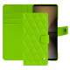 Sony Xperia 1 VI leather wallet case - Vert fluo - Couture ( Pantone #00ab5f ) 