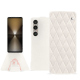Sony Xperia 1 VI leather case - Blanc escumo - Couture ( Pantone #D6D6D1 )