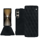 Custodia in pelle Sony Xperia 1 VI - Dark vintage - Couture ( Pantone #050505 ) 